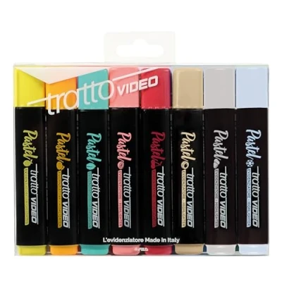 Immagine di Tratto Evidenziatori Pastel, Multicolore, 1 Unità (Confezione da 8)