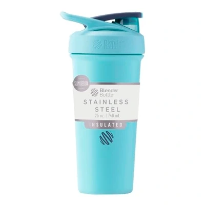 Immagine di BlenderBottle Strada Sleek Shaker Cup Borraccia termica in acciaio inox con frusta, 700 ml, colore: verde acqua