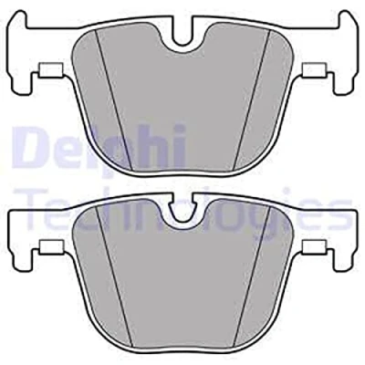 Immagine di DELPHI LP2494 Kit pastiglie freno Non predisposto per contatto segnalazione usura con lamierino anticigolío senza accessori BMW: 3 Touring, Sedan