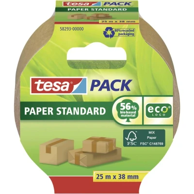 Immagine di tesa STANDARD ecoLogo® 58293 Nastro da imballo Marrone (L x L) 25 m 38 mm 1 pz.