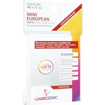 Immagine di ggs10065ml 50 mini european size board game matte sleeves 46 x 71mm