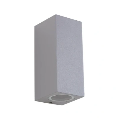 Immagine di Lucande applique da esterno Xava, alto/basso, grigio, a 2 luci, GU10