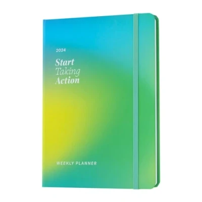 Immagine di Grupo Erik: Weekly Planner 2024 Verde Equilibrio, Agenda Settimanale A5, 14,8 x 21 cm, Verticale 13 mesi, Dicembre 2023 a 2024,