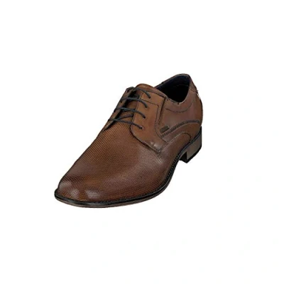 Immagine di bugatti Uomo Scarpa bassa business in pelle, derby con rifinitura a mano e traforatura, Marrone, 45 EU