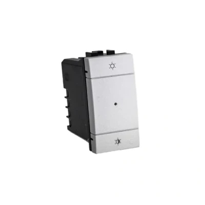 Immagine di Pulsante Dimmer Connesso Smart WiFi, Compatibile Con Bticino Living, Colore Grigio, App Tuya, 220V Max 150W, Funzione Deviatore Invertitore