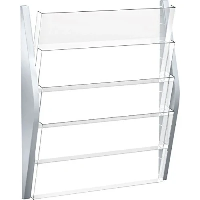 Immagine di Helit H6270495 Espositore da parete con 4 scomparti formato A3 orizzontale, colore: Argento