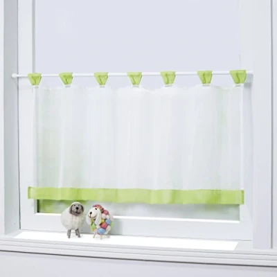 Immagine di Joyswahl Tenda bistrò in voile con passanti &quot;Mia&quot;, da cucina, trasparente