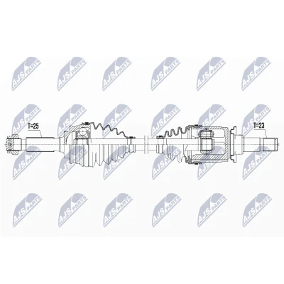 Immagine di NTY NPW CH 048 Albero motore / Semiasse Assale posteriore Sx 742 JEEP: Compass