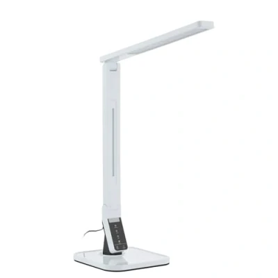 Immagine di lampada da tavolo LED &#039;Eleni&#039; dimmerabile (Moderno) colore Bianco, ad es. Studio &amp; Ufficio (1 luce, lampadina inclusa) di Lindby scrivania a