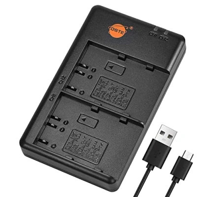 Immagine di DSTE Fast Charging USB Dual Batteria Caricatore Compatibile per Nikon EN EL3 EL3E,FUJI NP 150,Olympus BLM1 PS BLM5 BLM5,minolta 400,SAMSUNG SLB 1674,Pentax D LI50