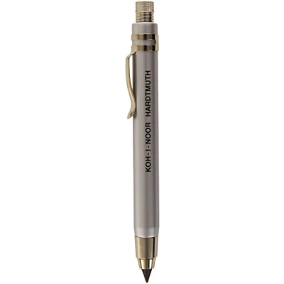 Immagine di Koh I Noor 5359 Portamina interamente in metallo, 5,6 mm, con temperino, colore: Argento