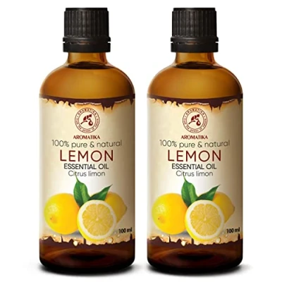 Immagine di Olio di Limone 200ml 2x100ml Citrus Limon Italia 100% Puro Cura del Corpo Benessere Bellezza Rilassamento Aromaterapia Diffusore aromi Lampada dell&#039;aroma