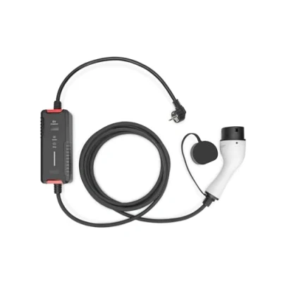 Immagine di DIGITUS Caricabatterie per Veicoli elettrici monofase Potenza di Carica Regolabile Max. 3,7 kW Spina Tipo 2 Cavo Ricarica da 5 m modalità Display LCD Nero