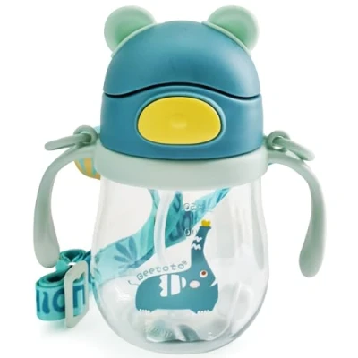Immagine di Alled Tazza per Bambini 6+ Mesi, Cannuccia Bambino Ponderata e anti Fuoriuscita, Transition Cup Bicchiere con Manici a Prova di Perdite Senza BPA Paglia 250ml