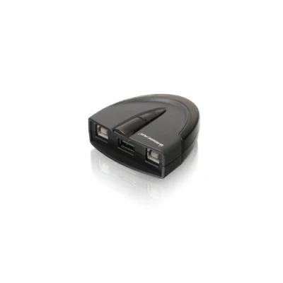 Immagine di IOGEAR USB B Stampante Commutatore Adattatore Sharing Switch 2.0 a 2 Porte per Condividere Dispositivi tra Computer con Indicatore LED
