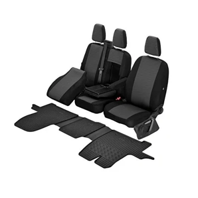 Immagine di Set composto da coprisedili Hero e tappetini in gomma compatibili con Ford Transit a partire dal 2014.