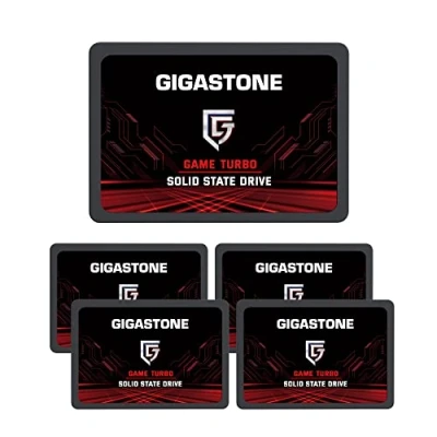 Immagine di Gigastone SSD SATA III 128GB (5 Pack) 2,5&quot; interno 3D NAND Internal Solid State Drive Compatibile con Laptop e PC Desktop 2.5 Inch Velocità di Lettura fino a 520MB/s SLC Cache Performance