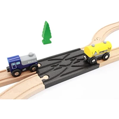Immagine di Locorico Scambiatore a 2 vie per treno in legno compatibile Brio