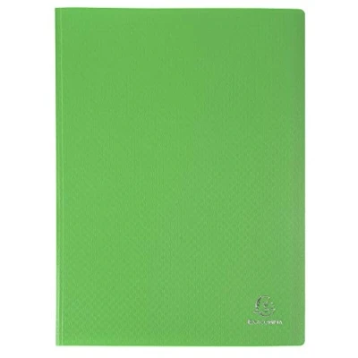 Immagine di Exacompta 8833E Portalistini Opak in polipropilene opaco con buste interne lisce ad alta trasparenza, 30 e 60 facciate. Formato A4 Colore della copertina Verde chiaro
