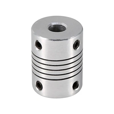 Immagine di prugna accoppiamento albero, flessibile morsetto a forma di elastico accoppiatore 6x6.35mm, alluminio albero collegare per motore passo