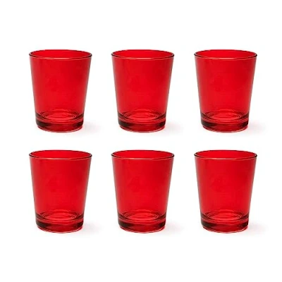 Immagine di Excelsa Portofino Set 6 Bicchieri, Rosso, 30 Cl., Vetro Soffiato