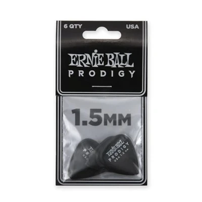 Immagine di Ernie Ball, Prodigy Standard, Plettri da 1,5 mm, colore nero, confezione 6