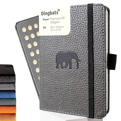 Immagine di Dingbats* Taccuino Tascabile A Righe Di Fauna Selvatica Quaderno A6, Copertina Rigida in Pelle PU Portapenne, Segnalibro, Chiusura Elastico