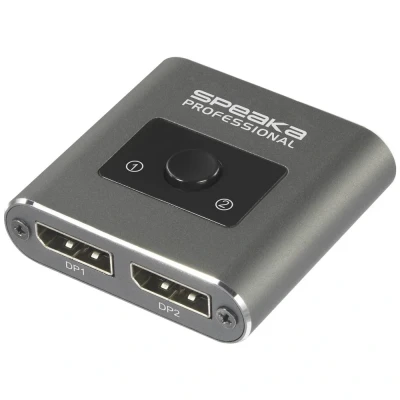 Immagine di SpeaKa Professional SP BDS 250 2 Porte Switch DisplayPort UHD 8K @ 60 Hz, 4K 120 Hz