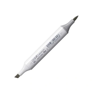 Immagine di COPIC Sketch Warm Gray n.4 W4 Pennarello Professionale a Doppia Punta Marker Ricaricabile, Ultra Sfumabile e con Punte Sostituibili Per Illustrazioni, Fumetti Disegni Tecnici