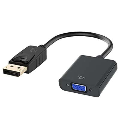 Immagine di Jsdoin Adattatore da DisplayPort a VGA, 1080p placcato oro, DP VGA (maschio femmina) compatibile con Lenovo, Dell, HP, ASUS