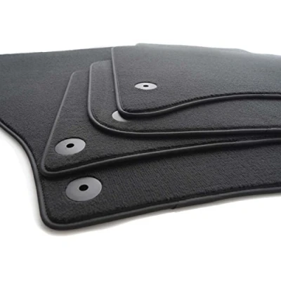 Immagine di Tappetini per Audi A6 S6 RS6 (C8) in velluto di alta qualità, colore nero, set da 4 pezzi