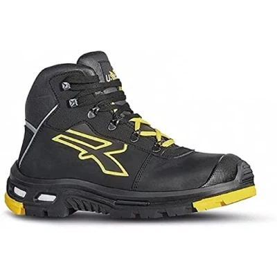 Immagine di Upower RL10524 38 Calzado de Seguridad Gama Modelo Talla, U Power Calzature di Sicurezza Gamma Red Lion Modello Cosmo S3 HRO Ci Hi SRC, Taglia Uomo, Nero Giallo,