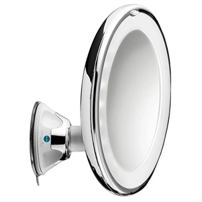 Immagine di MACOM Sensation 224 SwinGo Specchio con ventosa cosmetico Ingranditore 10X Luci led ottimo per trucco e make up.