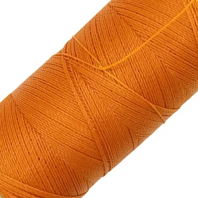 Immagine di LINHASITA, Rocchetto di Filo Cerato, 100 g, 360 m, 0,5 mm Spessore, in Poliestere, per macramé, 30 Colori Arancione