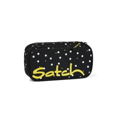 Immagine di satch Astuccio Rigido Extra large incl. divisorio Scomparto con cerniera Portapenne Triangolo Finestra per l&#039;orario Lazy Daisy Nero