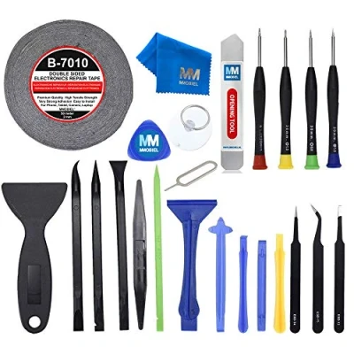 Immagine di MMOBIEL Set di cacciaviti Professionali 24 in 1 incl Nastro Adesivo da 2 mm, Ventosa per vari cellulari
