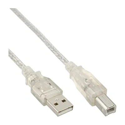 Immagine di InLine 20251 Cavo USB 2.0, Type a Maschio B Maschio, 7M Trasparente