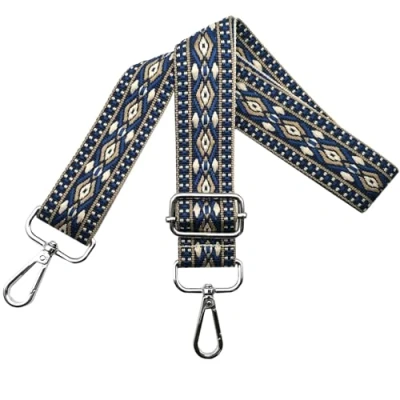 Immagine di Tracolla per Borsa Donna Regolabile, Cinghie Colorata, Tracolle Larga 3.8cm con Argento Moschettoni Crossbody Accessori, Blu, N8