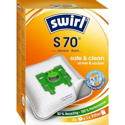 Immagine di Swirl S 70 AirSpace Sacchetti filtro per aspirapolvere, 4 sacchetti+