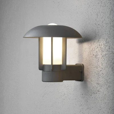 Immagine di Konstsmide Heimdal 401 312 Lampada da parete per esterno a risparmio energetico, LED (monocolore) E27 60 W Argento