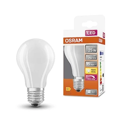Immagine di OSRAM 4058075211346 LED (monocolore) ERP E (A G) E27 Forma di bulbo 2.2 W = 25 Bianco caldo (Ø x L) 60 mm 106 1 pz.
