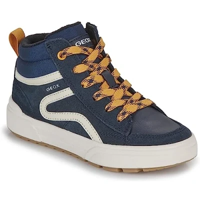 Immagine di Geox Weemble BOY WARM Sneakers alte per bambini, Taglia: 38, Navy/yellow Pelle e tessuto