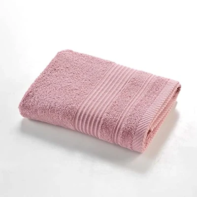 Immagine di Douceur d&#039;Intérieur, Asciugamano da bagno (50 x 90 cm) Teneresse in legno di rosa, spugna tinta unita