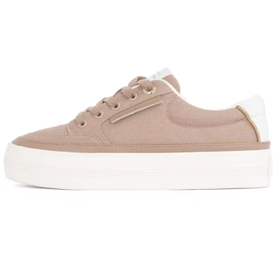 Immagine di Tommy Hilfiger Essential Vulc Textile Sneaker FW0FW08323, Sneakers Donna, Claystone, 40 EU