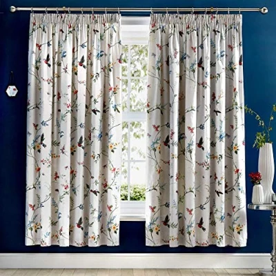 Immagine di Dreams &amp; Drapes Mansfield Set Copripiumino Facile da Pulire, Poliestere, Grey, Curtains: 66&quot; Width x 72&quot; Drop (168 183cm)