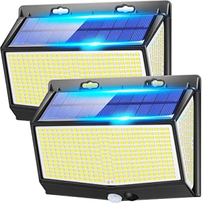 Immagine di One Fire Faretti Solari a Led da Esterno,【468LED 2000LM】 3 Modalità Luci Esterno con Sensore di Movimento, IP65 Luce Solare Esterno,270 Lampada Giardino Garage Portico