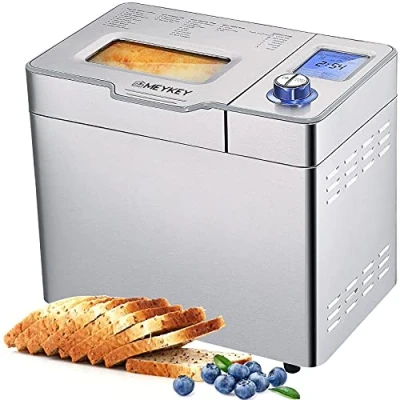 Immagine di COOCHEER Macchina per il Pane con 19 Programmi Preimpostati in Acciaio Inox, 550W e Dolci, Capacità 500 1000g Argento