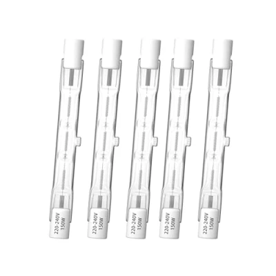 Immagine di CucuGo R7S 78MM Lampada Alogena 150W, Dimmerabile J78 Slim Lineare Bianco Caldo 2800K 2100lm Angolo del Fascio di 360 Gradi (Confezione da 5)