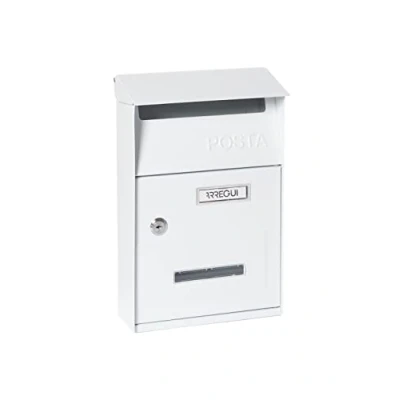 Immagine di ARREGUI 2006/W Postale Individuale in Acciaio, Cassetta della Posta da Parete, Finestra di Visualizzazione, Bianco, Dimensione S (DIN A5) 32,5 x 22 11 cm