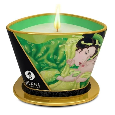 Immagine di Shunga Mini Caress Tè Verde 170ml: Candela Da Massaggio Sensuale